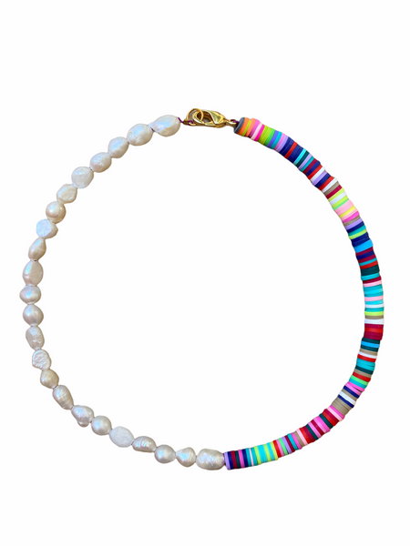 Rainbow & Pearl necklace – LilynMia